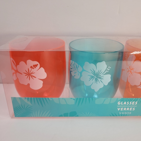 Hibiscus Stemless Wine Glasses (4ct) - Picture 8 of 9